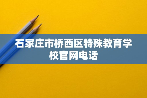 石家莊市橋西區(qū)特殊教育學校信息技術(shù)咨詢服務指南